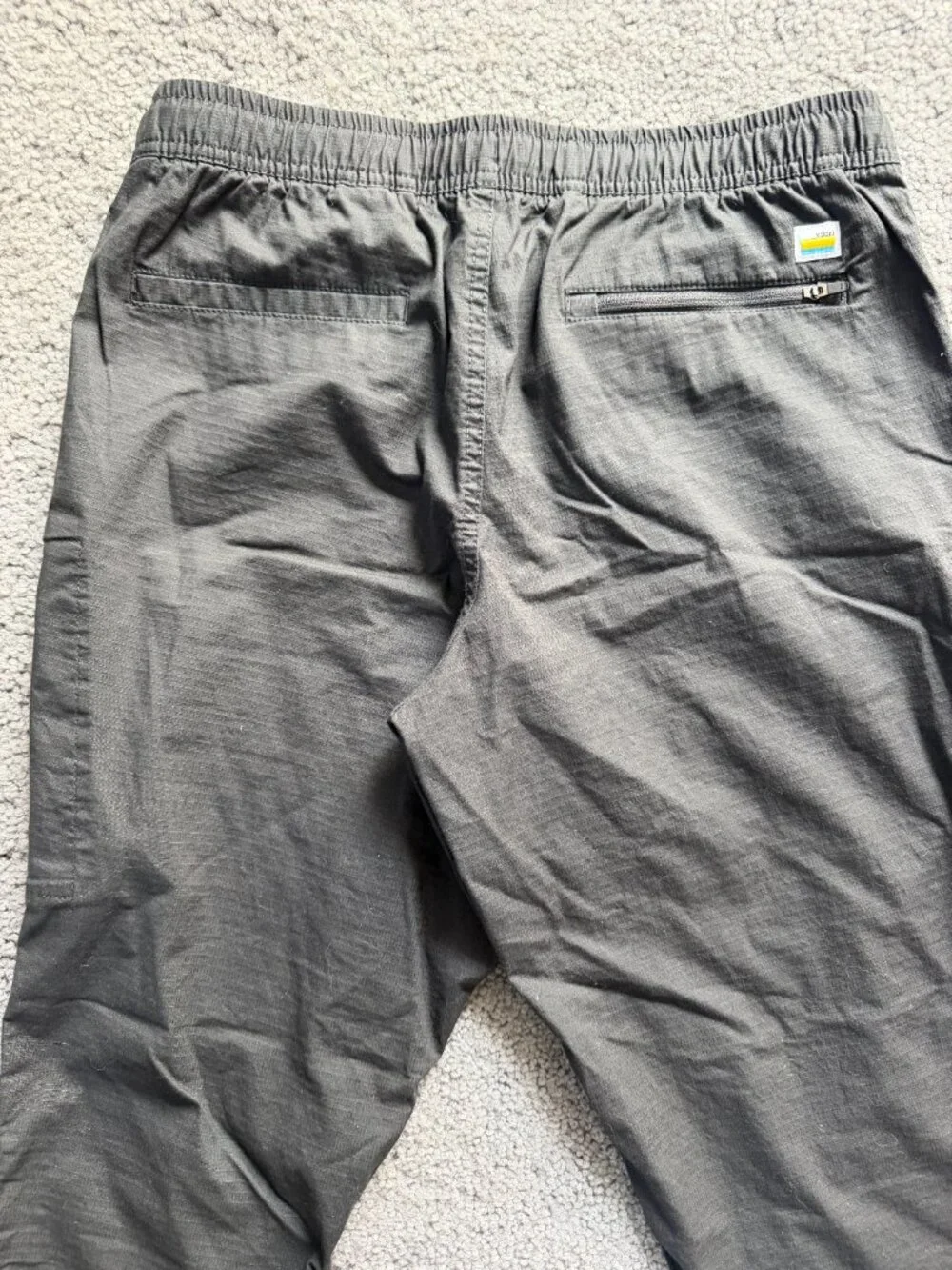 Vuori Men's Ripstop Climber Pants V412 Charcoal Gray Size Medium - EUC